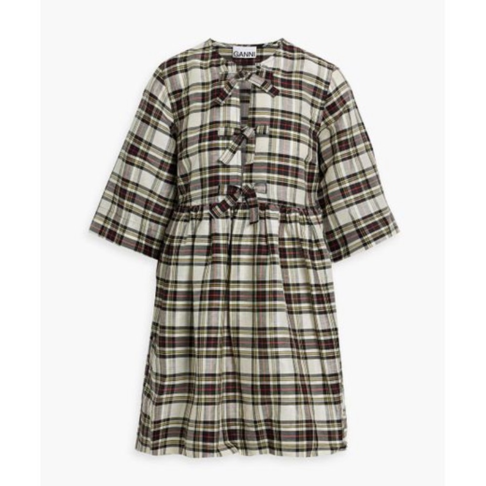 Ganni Checkered Dress -